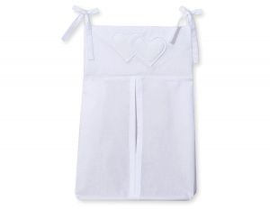 Diaper bag- Hanging Hearts white